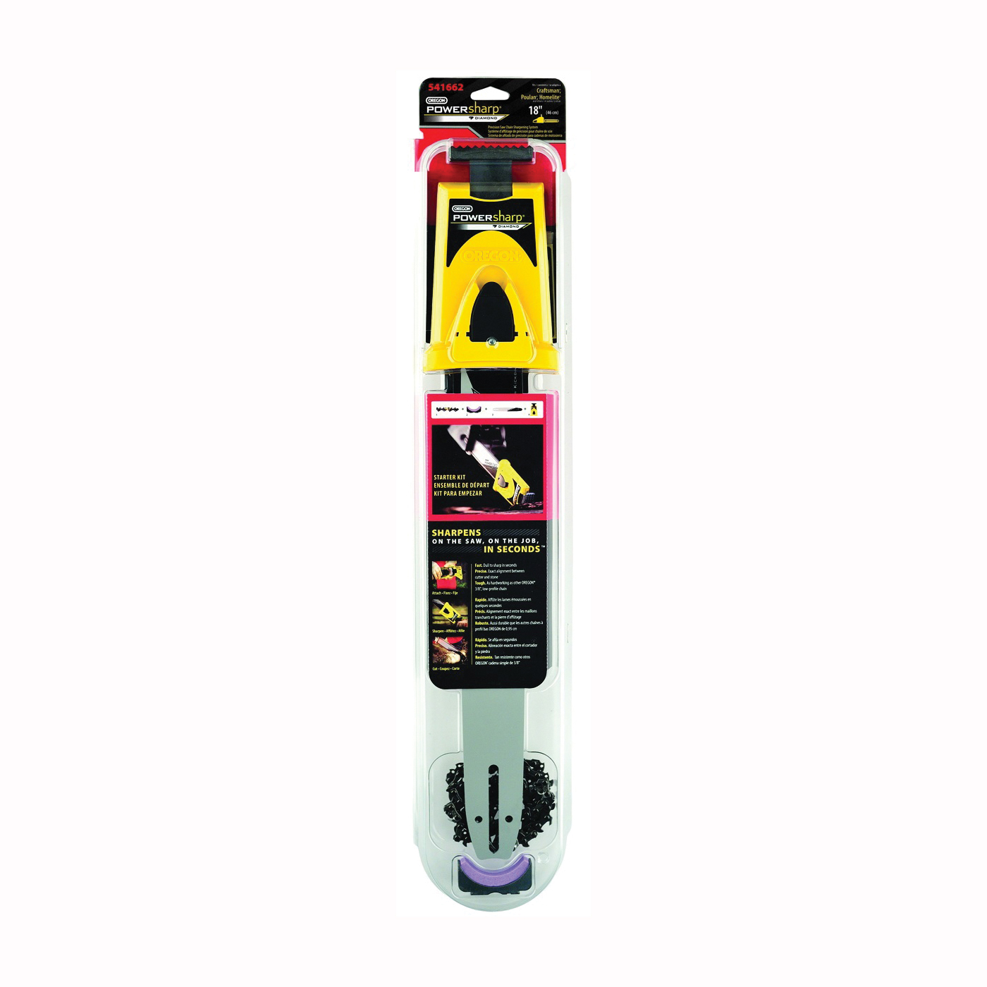 PowerSharp Series 541662 Conversion Kit, 18 in L, 62-Drive Link, 91PS Chain, 3/8 in TPI/Pitch
