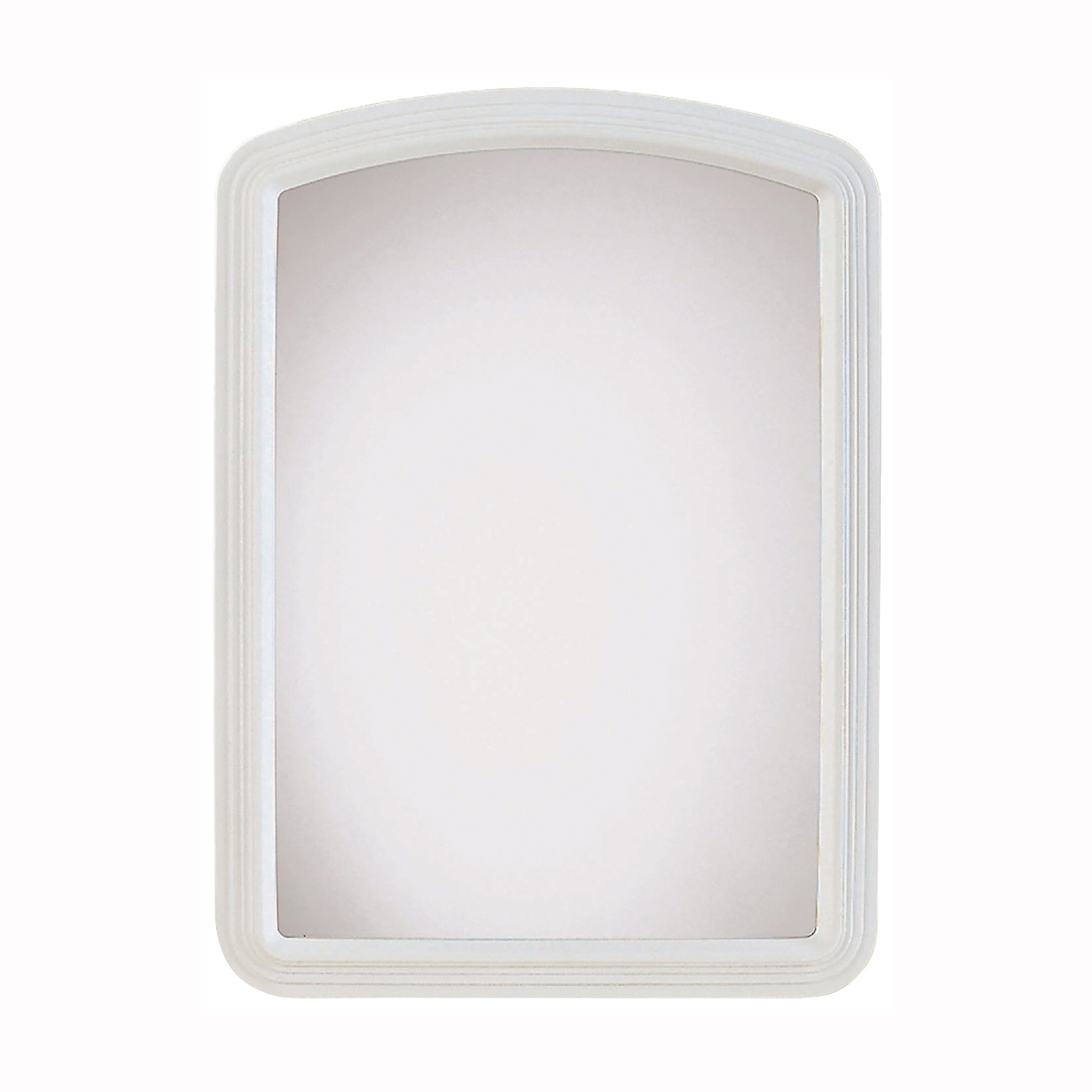 200410 Macau Framed Mirror, 22 in W, 16 in H, Rectangular, Plastic Frame, White Frame