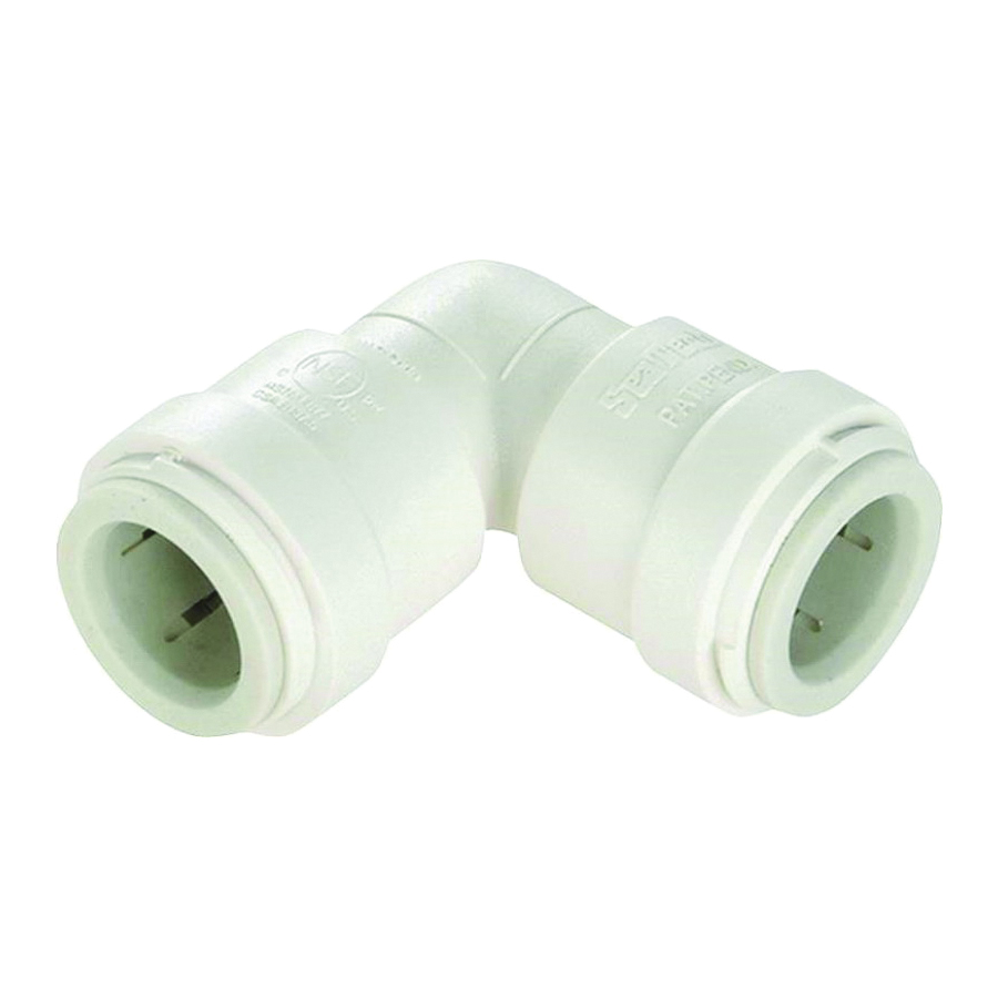 3517-18/P-1020 Union Pipe Elbow, 1 in, 90 deg Angle, Plastic, Off-White, 100 psi Pressure