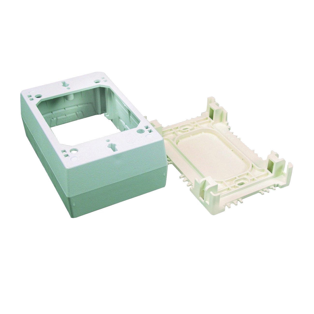 CordMate II C53 Datacom Box, 1 -Gang, Plastic, White