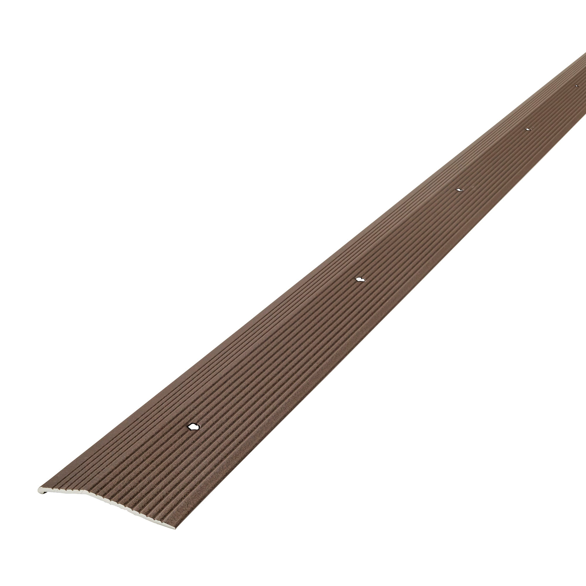 66449 Carpet Trim, 72 in L, 2 in W, Smooth Surface, Aluminum, Polished