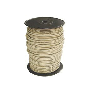 22974001 Building Wire, THHN, 10 AWG Wire, 1 -Conductor, 500 ft L, Stranded Copper Conductor, White Nylon Sheath