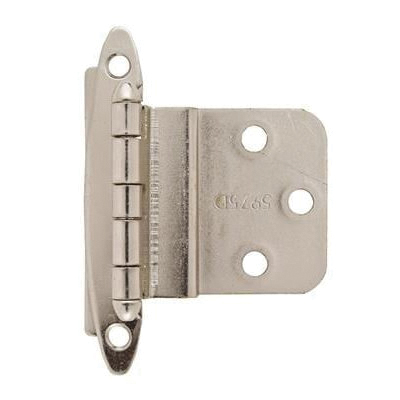 BPR341726 Cabinet Hinge, 3/8 in Inset, Non-Self-Closing Close, Polished Chrome