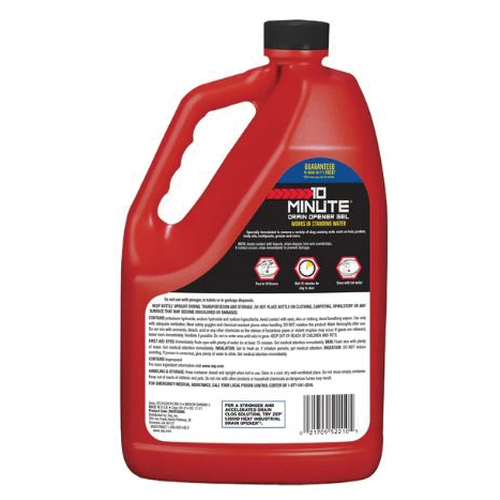 Zep ZHCR128NG Clog Remover, Liquid, Light Yellow, Slight Chlorine, 1 gal Bottle