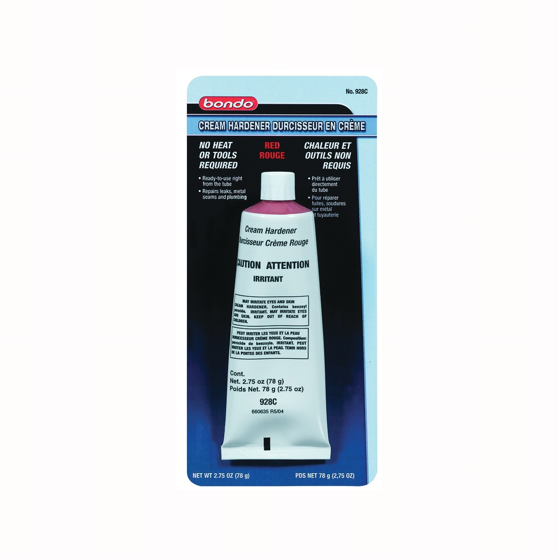 928 Cream Hardener, 2.75 oz Tube, Liquid, Slight Ester