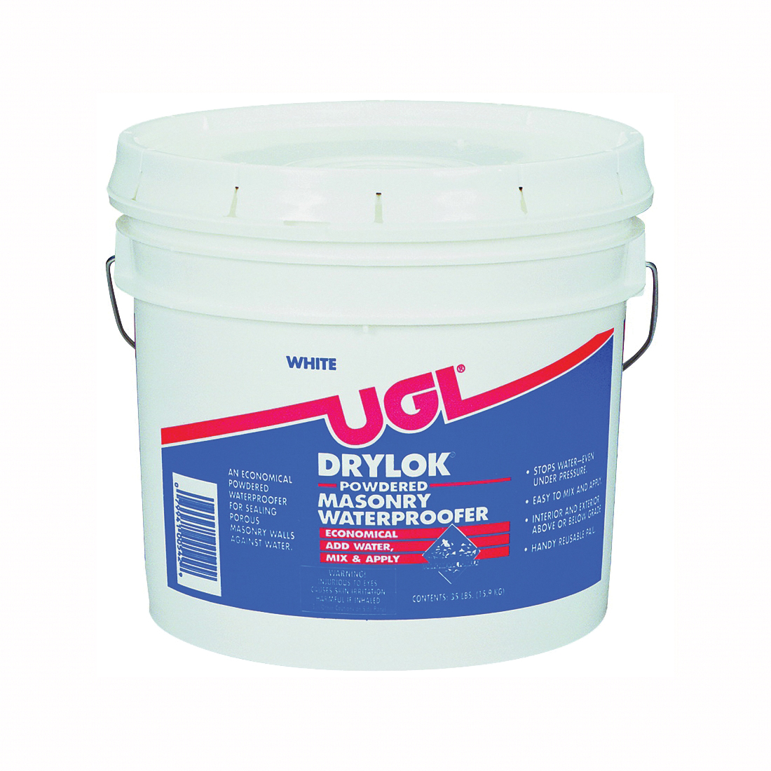 00542 Powder Waterproofer, White, Powder, 35 lb Pail