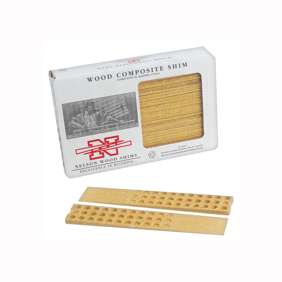 WC8/32/15/50 Shim, 8 in L, 1-1/2 in W, Composite