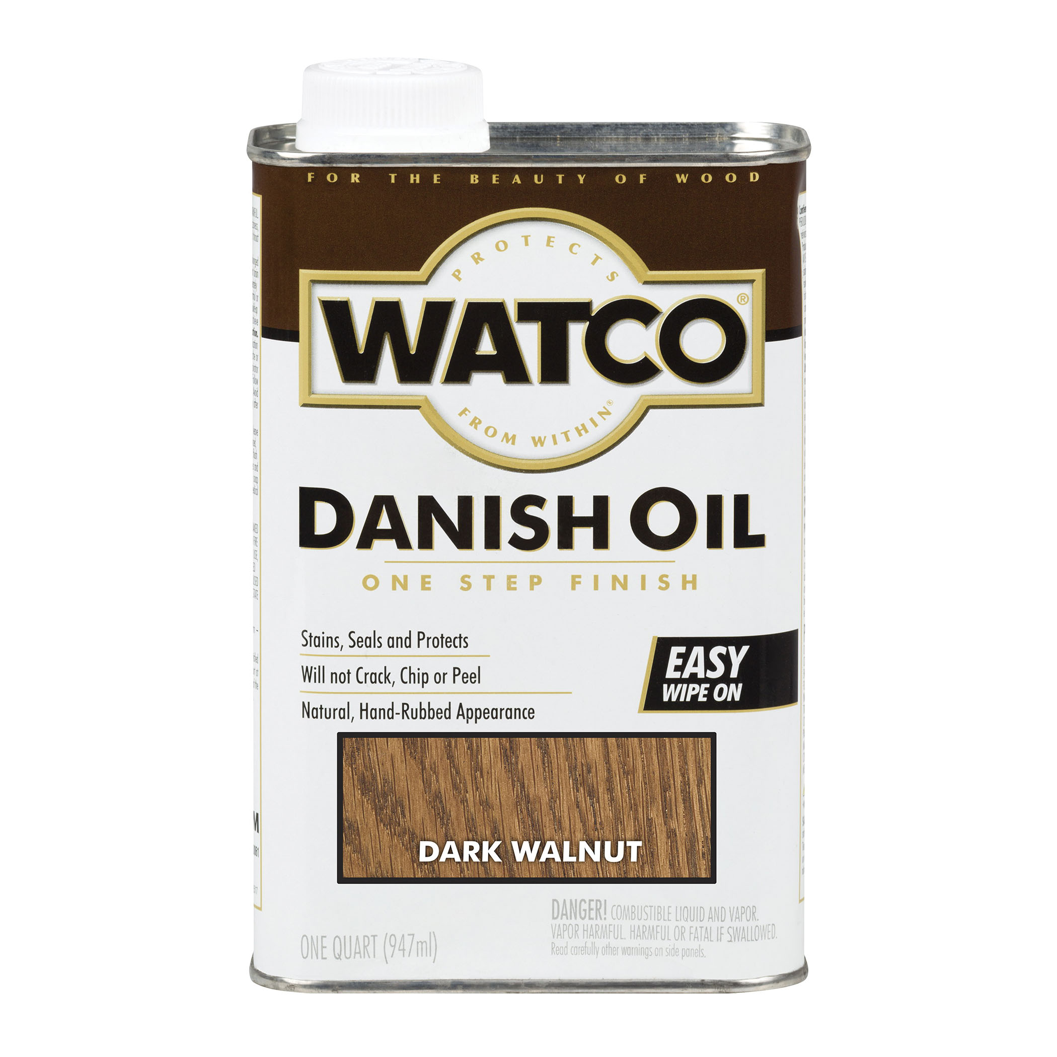 A65841 Danish Oil, Dark Walnut, Liquid, 1 qt Can