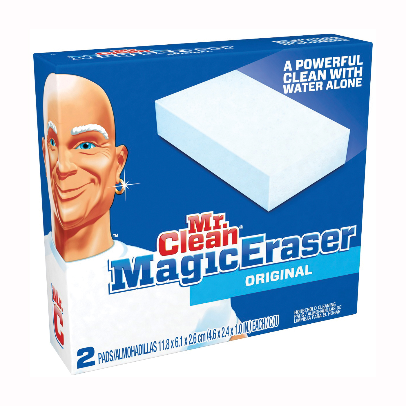 Mr Clean 43515 Magic Eraser, 4.6 in L, 2.6 in W, 1 in Thick - 1