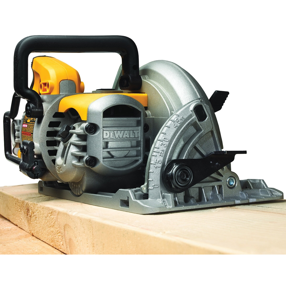 DEWALT DWS535 Circular Saw, 15 A, 7-1/4 in Dia Blade, 5/8 in Arbor, 1-7/8 in at 45 deg, 2-7/16 in at 90 deg D Cutting