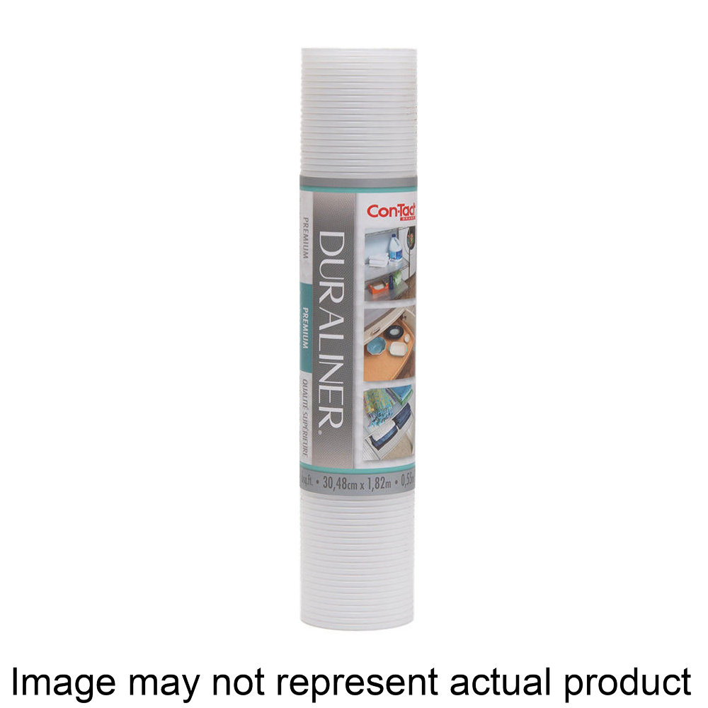 06F-C8Q01-06 Ribbed Shelf Liner, 6 ft L, 12 in W, 0.01 in Thick, Vinyl, Clear