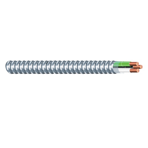 Southwire Armorlite 68579221 Armored Cable, 14 AWG Cable, 2-Conductor, Copper Conductor, THHN/THWN Insulation - 1