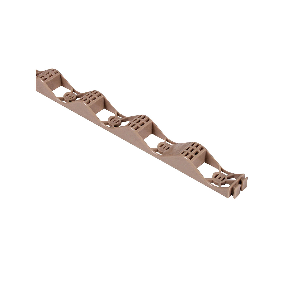 92771 Corrugated Closure Strip, 24 in L, 1-1/4 in W, 3/4 in H, Plastic, Beige