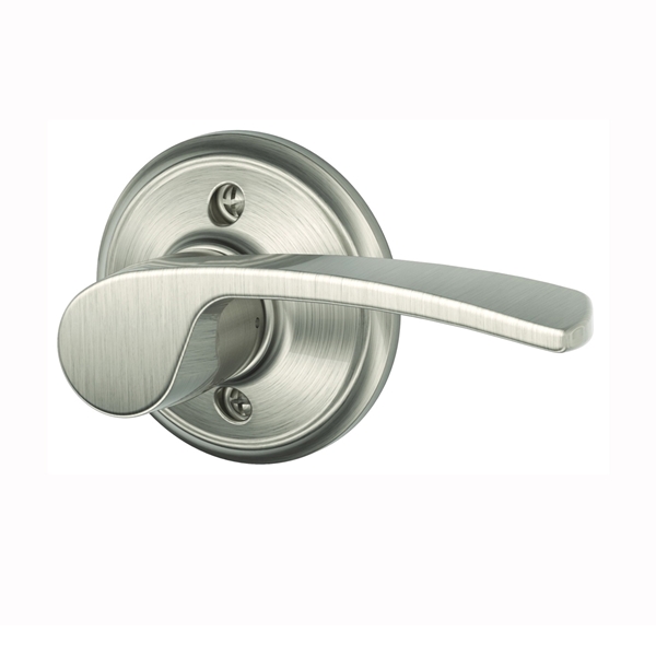 Schlage F Series FA170MER619RH Right Hand Dummy Lever, Mechanical Lock, Satin Nickel, Metal, Residential, Right Hand