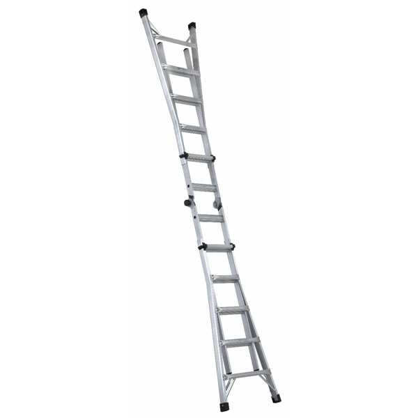 Louisville L-2098-22 Multi-Purpose Ladder, 11 to 19 ft Max Reach H, 20-Step, Type IA Duty Rating, Aluminum - 3