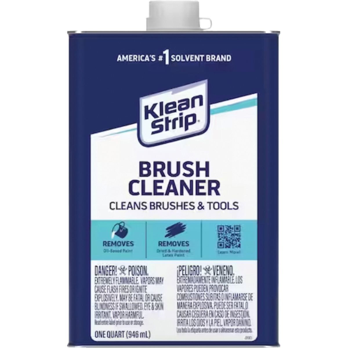 Klean Strip QBC12C Brush Cleaner, Liquid, 1 qt, Can - 1
