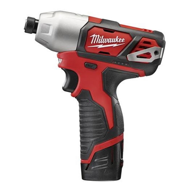 Milwaukee 2462-22 Impact Driver Kit, Battery Included, 12 V, 1.5 Ah, 1/4 in Drive, Hex Drive, 3300 ipm - 2