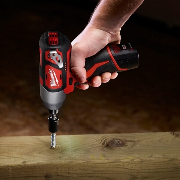 Milwaukee 2462-22 Impact Driver Kit, Battery Included, 12 V, 1.5 Ah, 1/4 in Drive, Hex Drive, 3300 ipm - 3