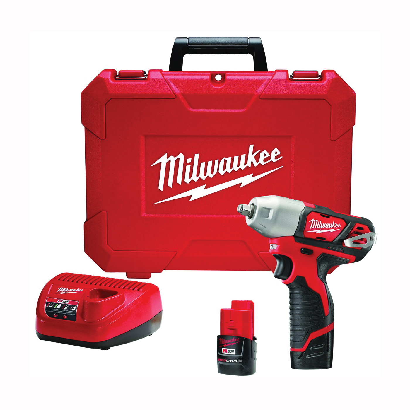 2463-22 Impact Wrench Kit, Battery Included, 12 V, 1.5 Ah, 3/8 in Drive, Hex, Straight Drive
