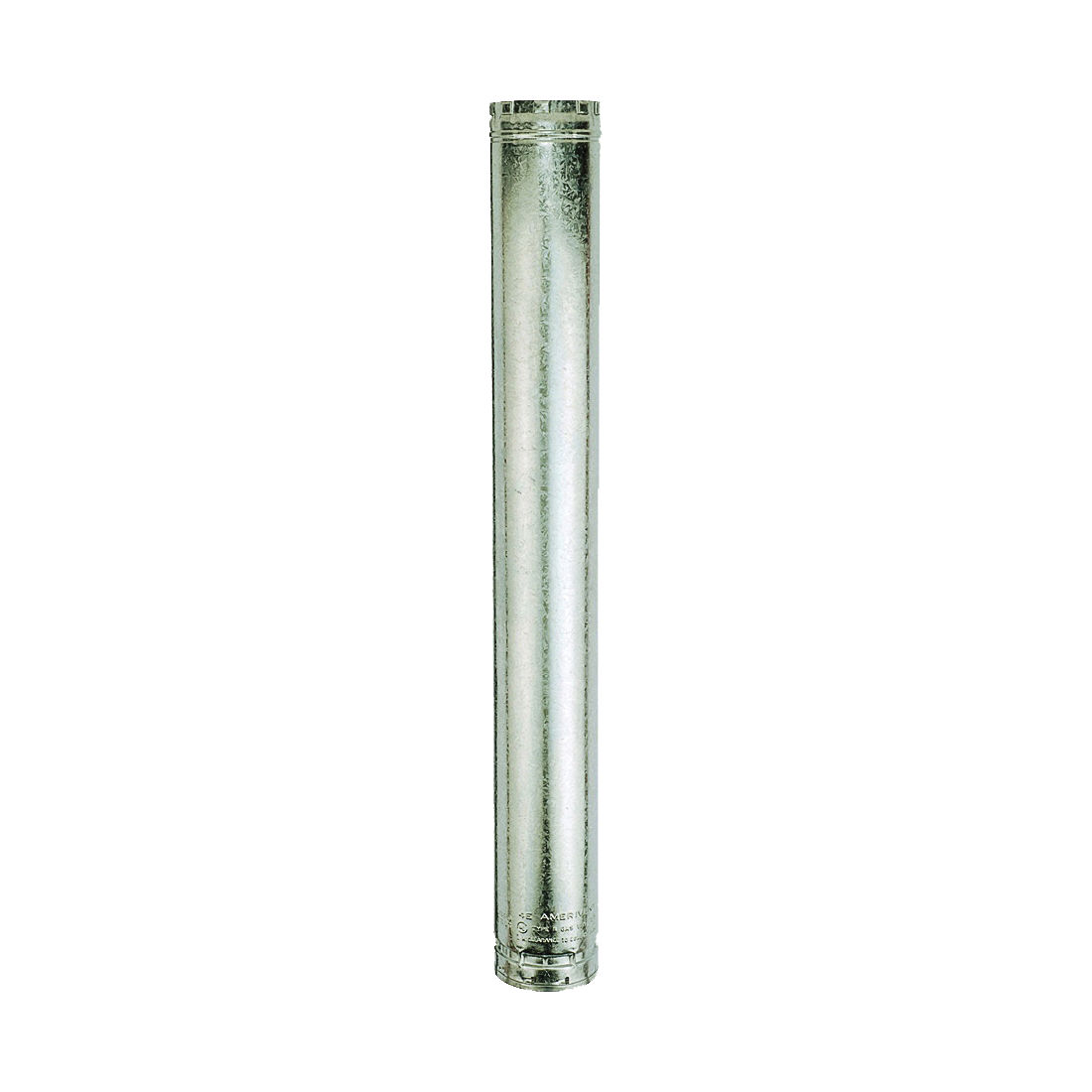 5E18 Type B Gas Vent Pipe, 5 in Dia, 18 in L, Galvanized Steel