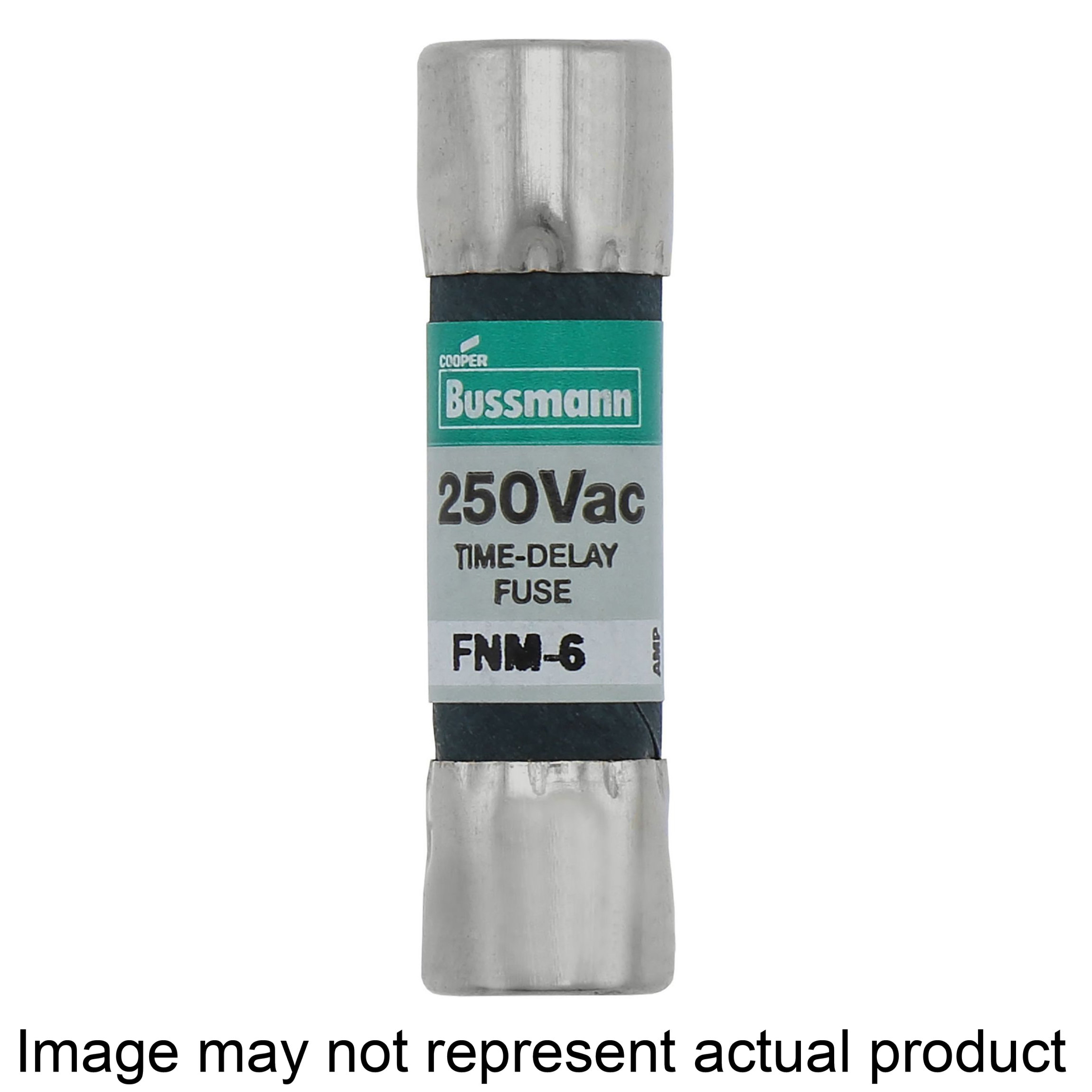 FNM Series BP/FNM-15 Fuse, 15 A, 250 V, 10 kA Interrupt, Fiber Body, FNM, Low Voltage, Time Delay Fuse
