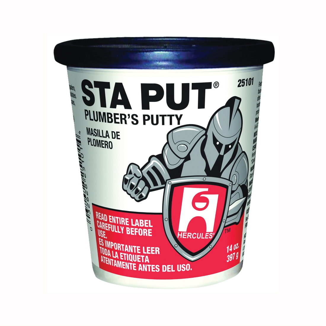 Sta Put Series 25101 Plumbers Putty, Solid, Off-White, 14 oz