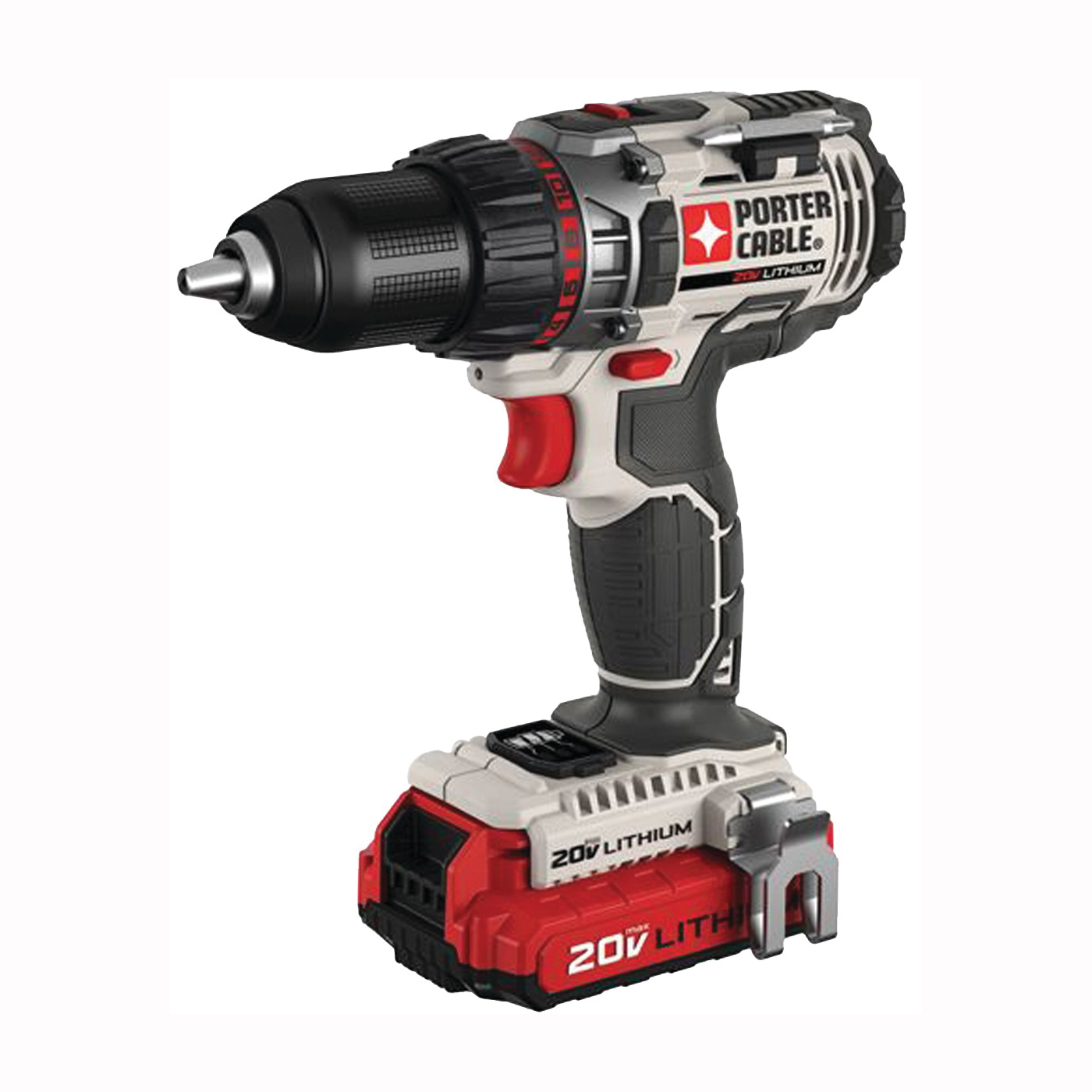 Porter-Cable PCC620LB Hammer Drill Kit, Battery Included, 20 V, 2 Ah, 1/2 in Chuck, Keyless Chuck, 0 to 27,200 bpm