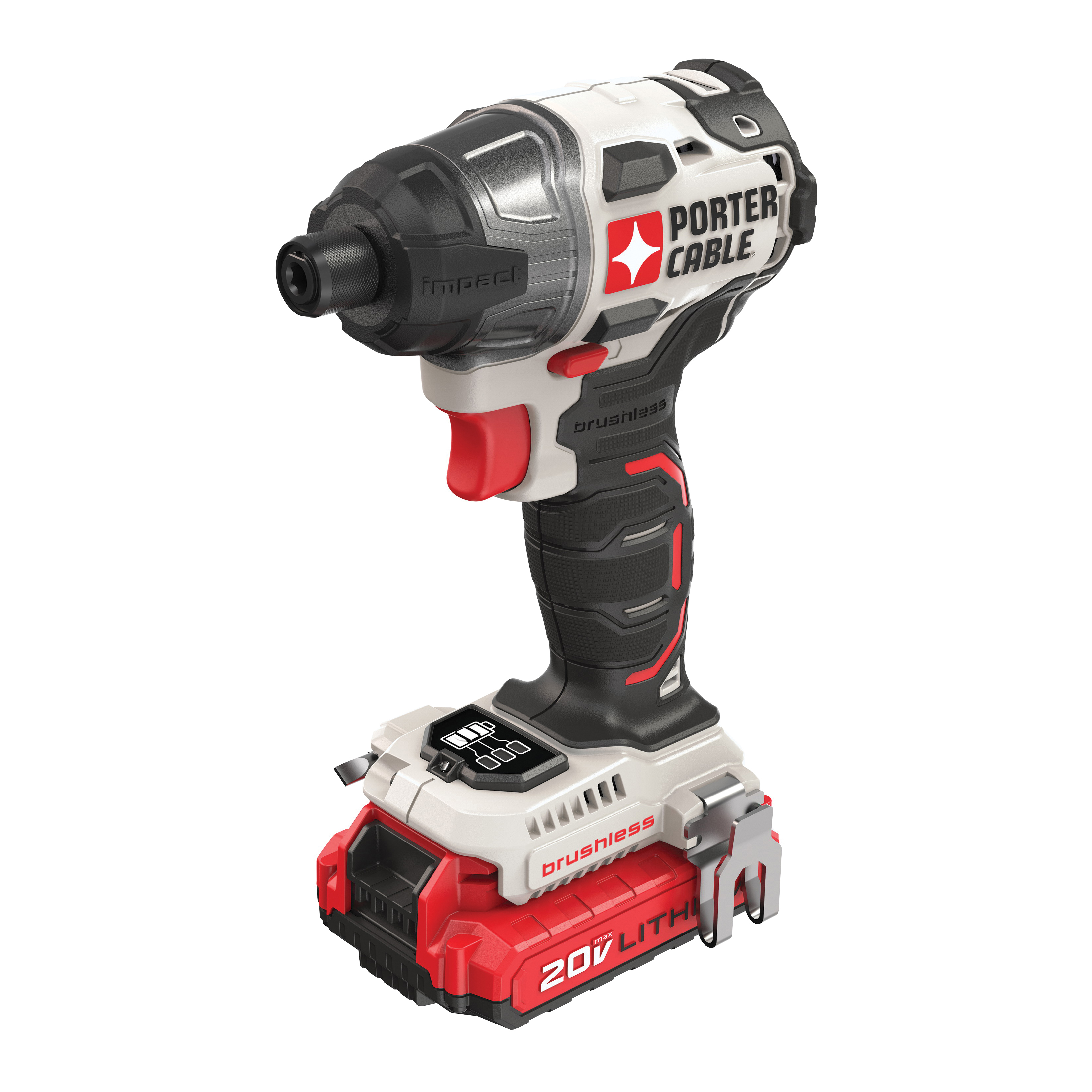 PCCK647LB Impact Driver, Battery Included, 20 V, 1/4 in Drive, Hex Drive, 3100 ipm