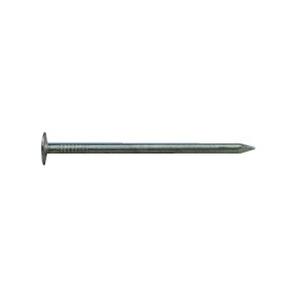 0069072 Hand Drive Roofing Nail, 1-1/4 in L, Flat Head, Galvanized, 11 ga, Steel
