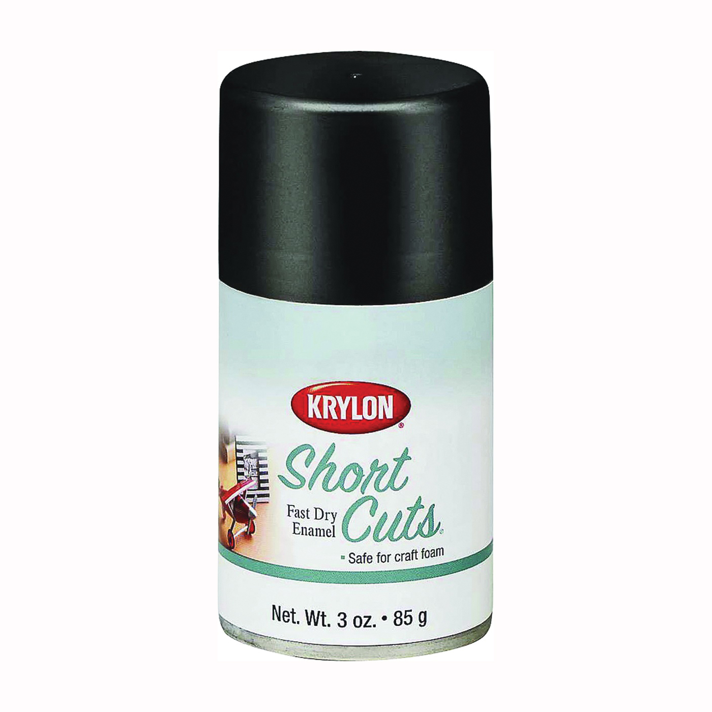 Krylon KSCS054 Craft Spray Paint, High-Gloss, Black, 3 oz, Can