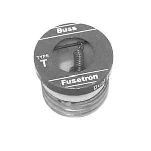 T Series BP/T-6-1/4 Plug Fuse, 6.25 A, 125 V, 10 kA Interrupt, Plastic Body, T, Heavy-Duty, Time Delay Fuse