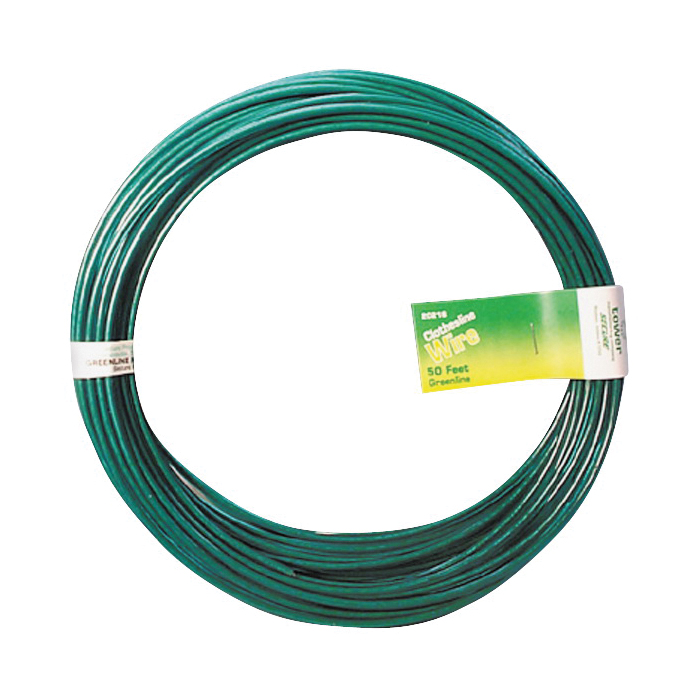 11268 Clothesline, 50 ft L, Steel, Green