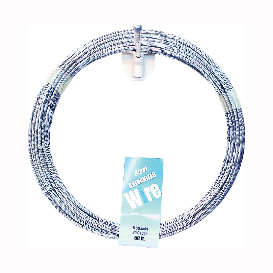 11272 Stranded Guy Clothesline, 50 ft L, Steel