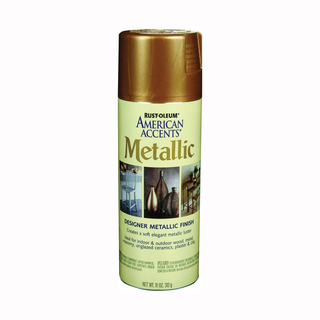 202642 Metallic Spray Paint, Metallic, Classic Bronze, 12 oz, Can