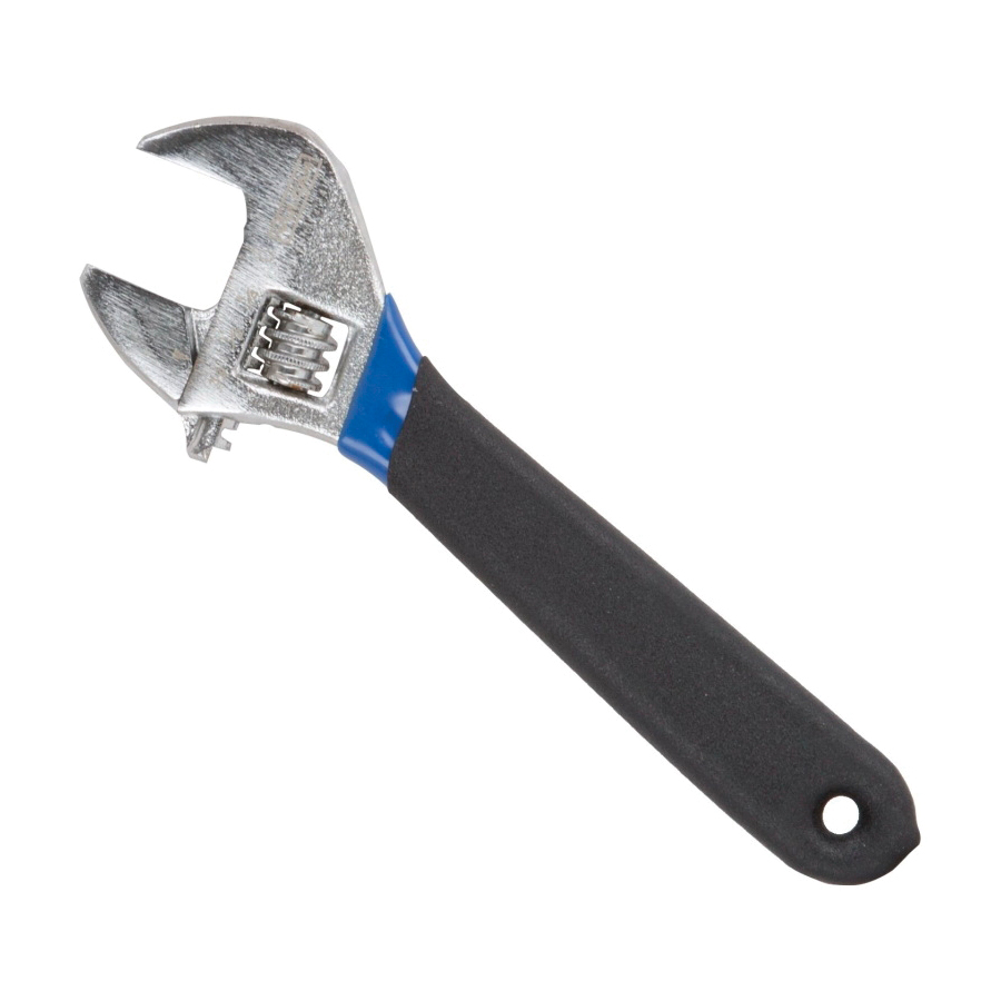 JL149063L Adjustable Wrench, 6 in OAL, 1.04 in Jaw, Steel/Vinyl, Chrome, Non-Slip Grip Handle