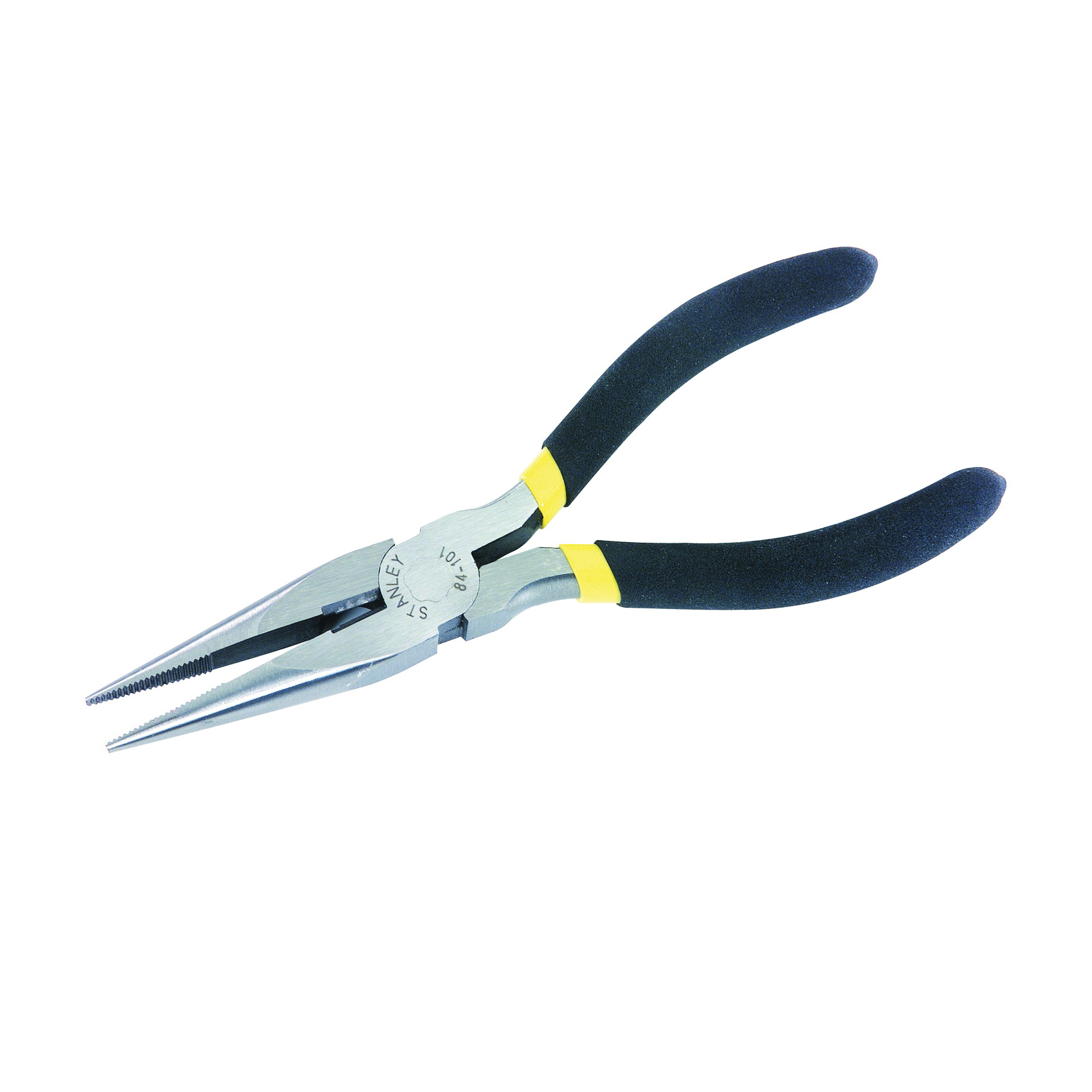 84-101 Nose Plier, 6 in OAL, Black/Yellow Handle, Cushion Grip Handle, 25/32 in W Jaw, 2-3/16 in L Jaw