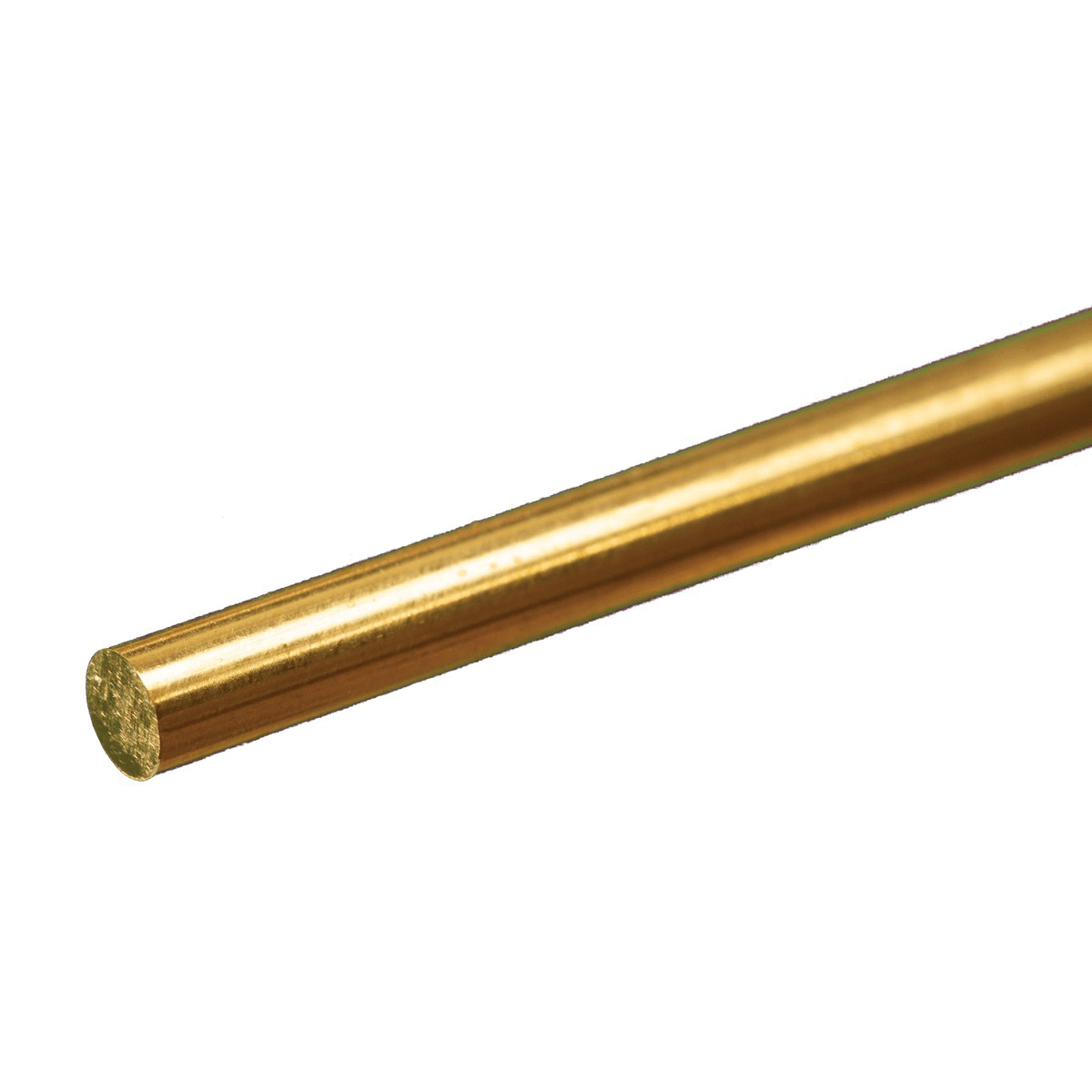 8166 Decorative Metal Rod, 3/16 in Dia, 12 in L, 260 Brass, 260 Grade
