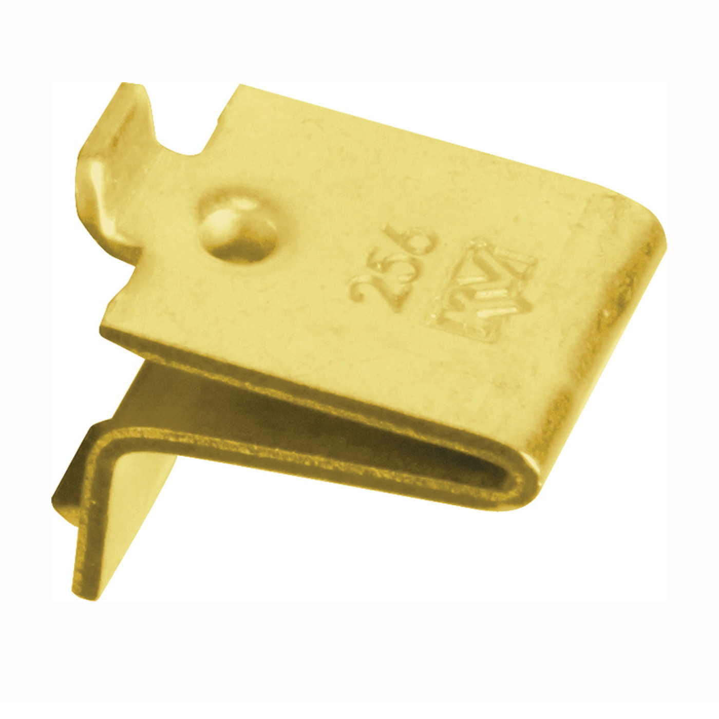 256P BR Pilaster Shelf Support Clip, Adjustable, Steel, Mortise