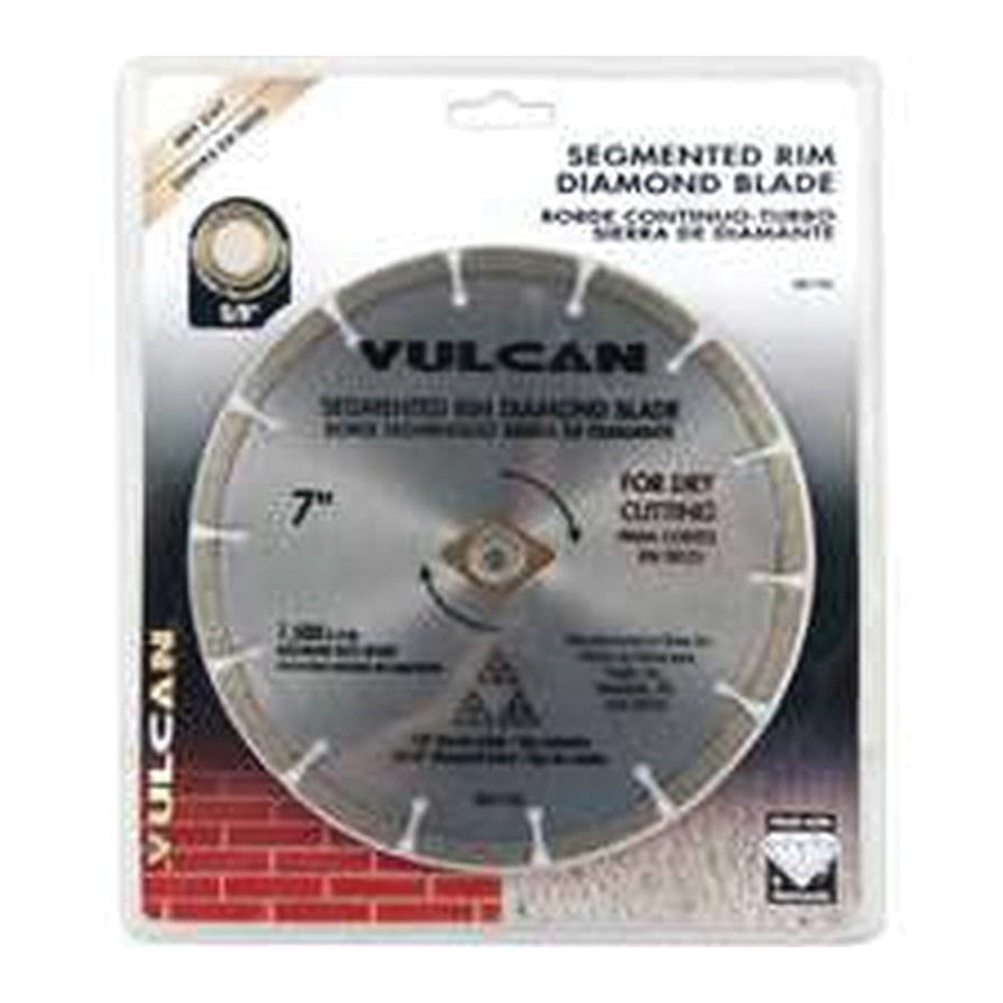 937691OR Diamond Blade, 4.5 in Dia, 7/8 in Arbor, Synthetic Industrial Diamond and 2% Cobalt Cutting Edge