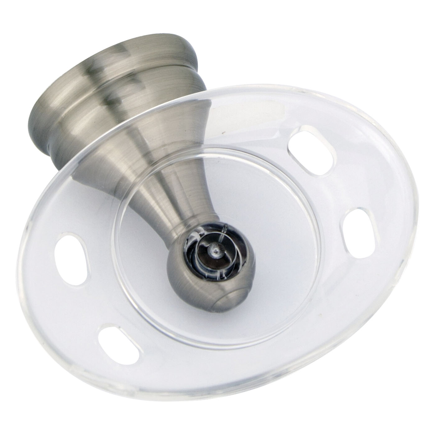 L5057P-13B-10-3L Toothbrush/Tumbler Holder, Acrylic/Zinc, Brushed Nickel, Wall