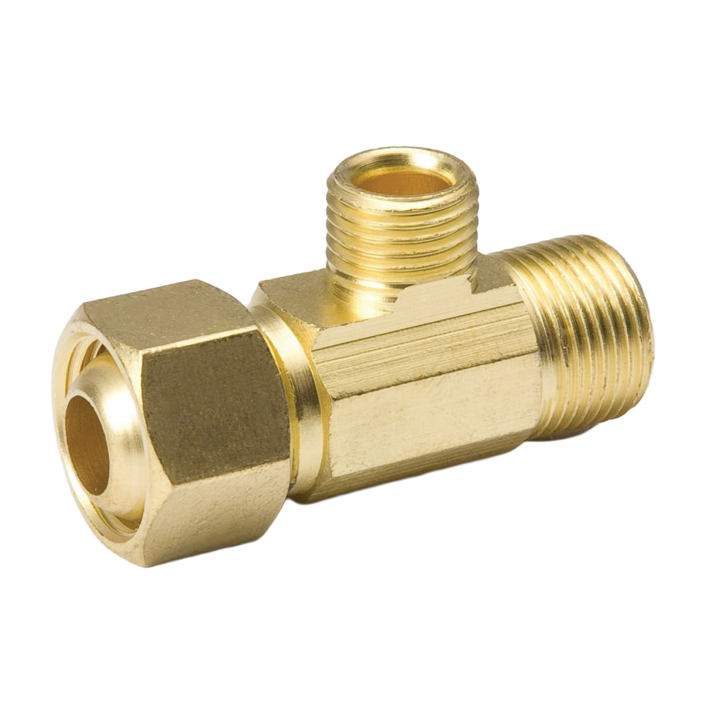 ProLine Series 993-016NL Tee Adapter, 3/8 x 3/8 in, Compression, Brass