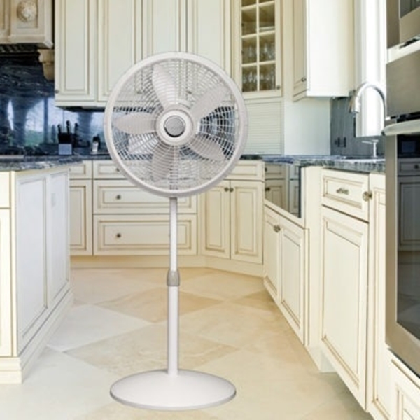 Lasko 1820 Adjustable Pedestal Fan, 120 V, 18 in Dia Blade, Plastic Housing Material, Sandstone - 3