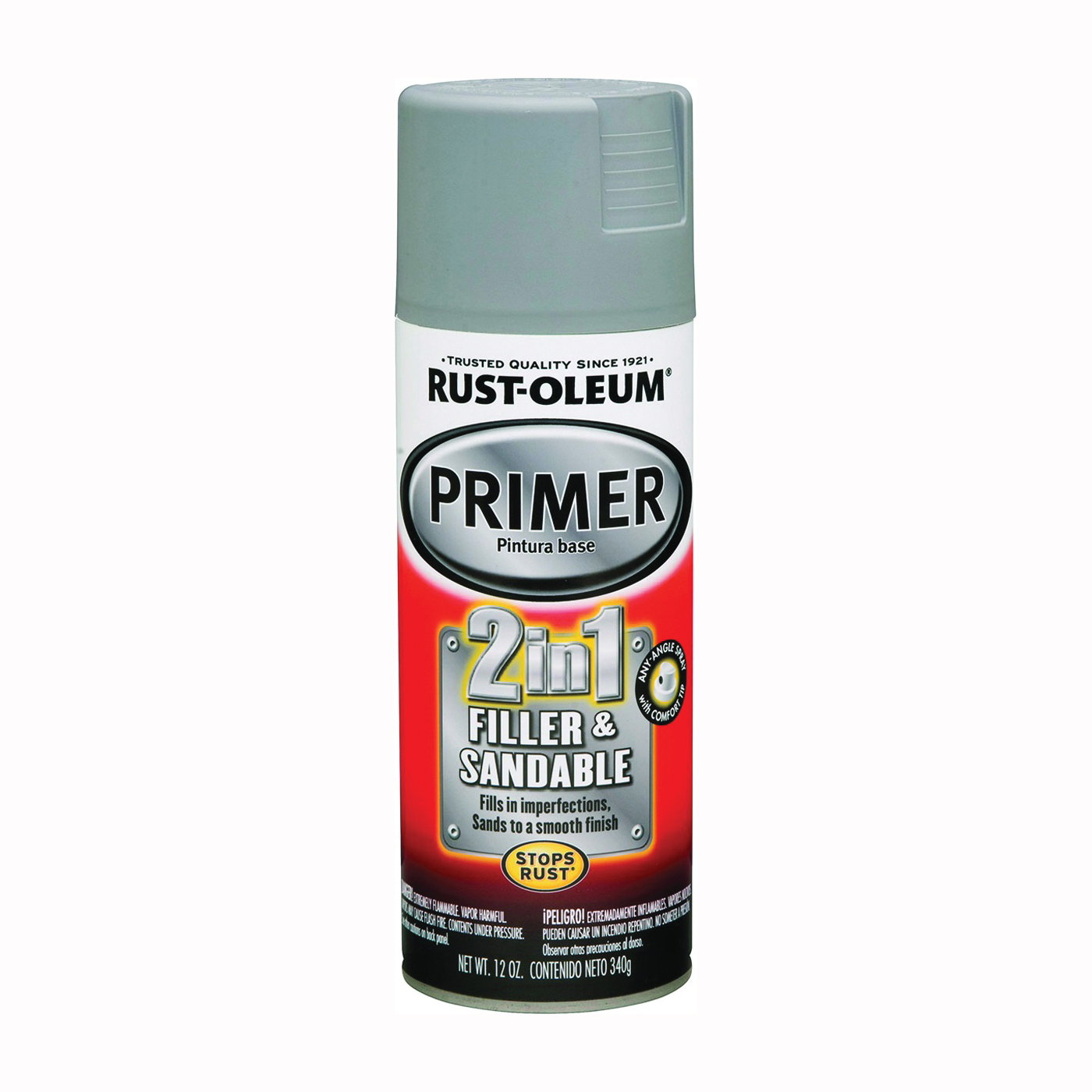 Rust-Oleum 260510 Spray Primer, Gray, 12 oz, Can