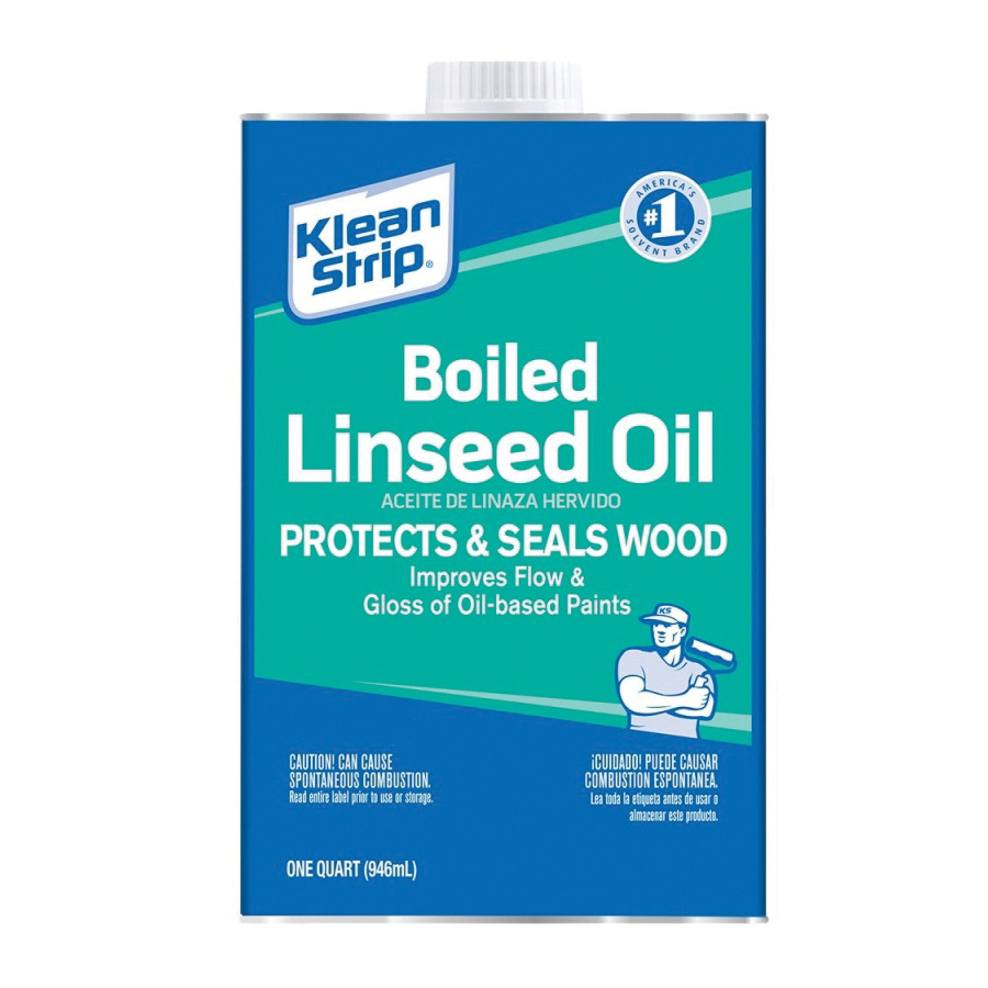 Klean Strip QLO45 Linseed Oil, Liquid, Clear Amber, 1 qt, Can - 1