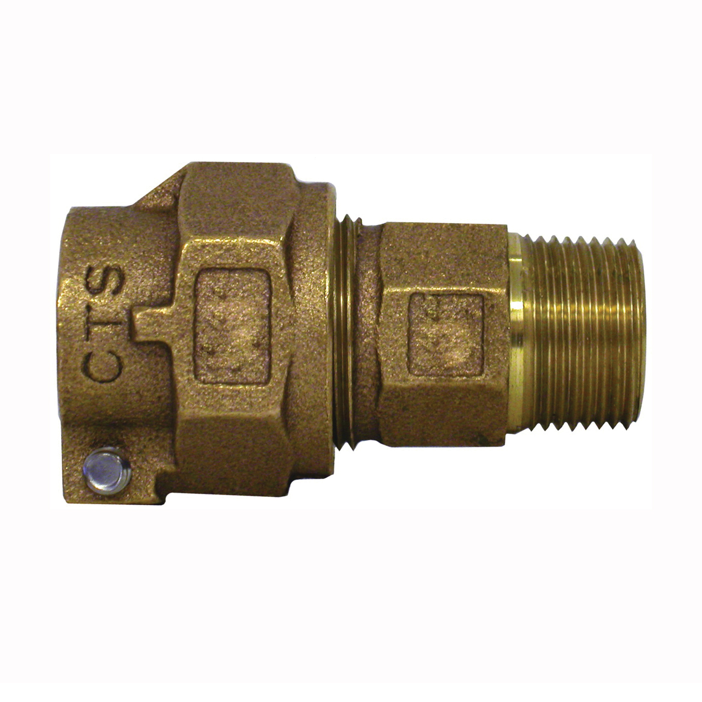 T-4300NL Series 313-204NL Pipe Coupling, 3/4 in, Compression x MNPT, Bronze, 100 psi Pressure