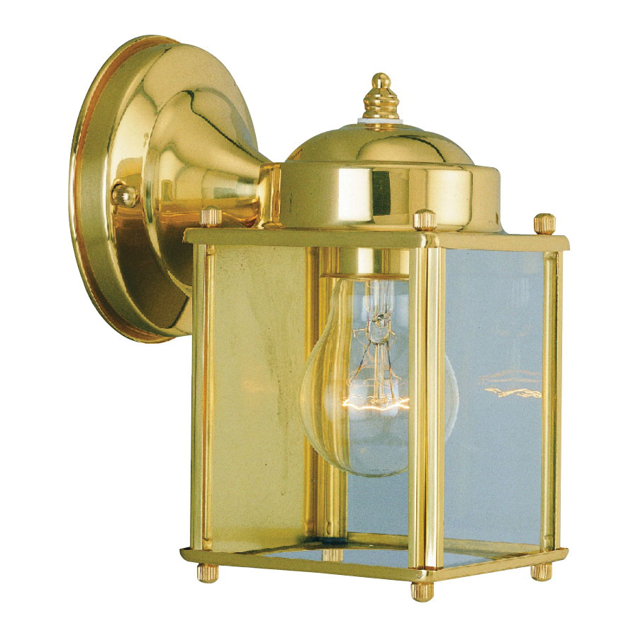 4000NH-2-3L Outdoor Lantern, 120 V, 60 W, Steel Fixture, Polished Brass Fixture