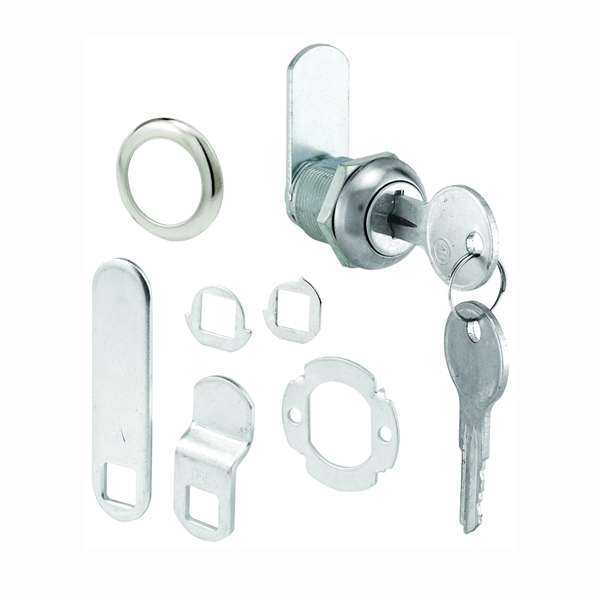 U 9941KA Lock, Cam, Keyed Lock, Y11 Yale Keyway, Stainless Steel, Chrome-Plated