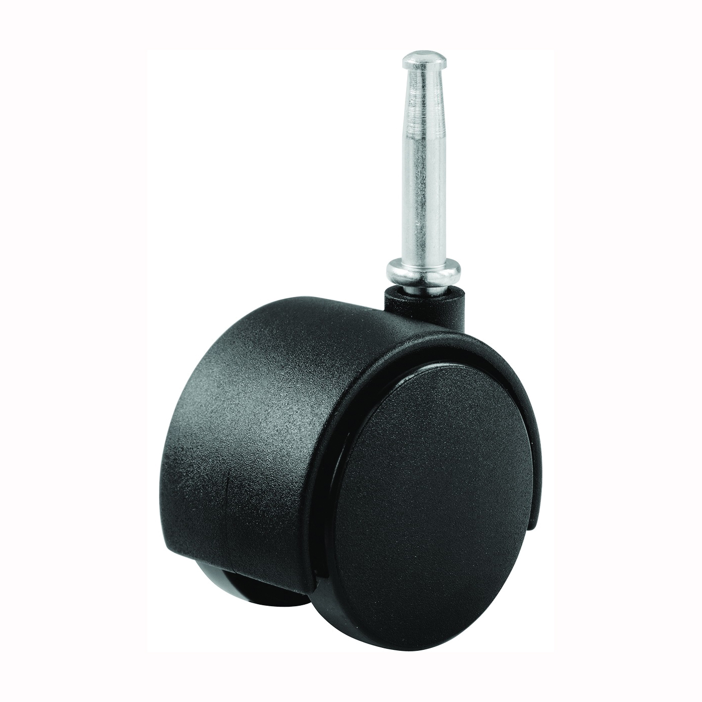 9418 Twin Wheel Caster, 2 in Dia Wheel, Nylon Wheel, Black, 75 lb, Plastic Housing Material