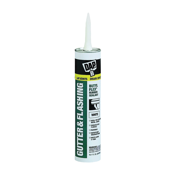 Butyl-Flex 18188 Gutter and Flashing Sealant, Gray, Paste, 10.1 fl-oz Cartridge