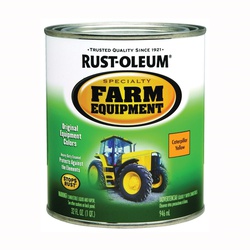 7449502 Farm Equipment Paint, Caterpillar Yellow, 1 qt, Can, 520 sq-ft/gal Coverage Area
